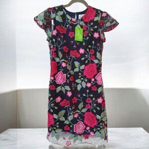 Sam Edelman  peony embroidery sheath dress Size 2 (sizes 2 - 4)